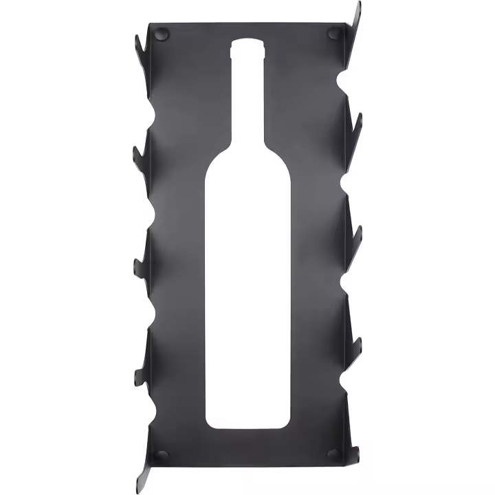 Embotelladora de acero para todo tipo de vinos, con anclaje a pared y adornos. (Negro) - 1
