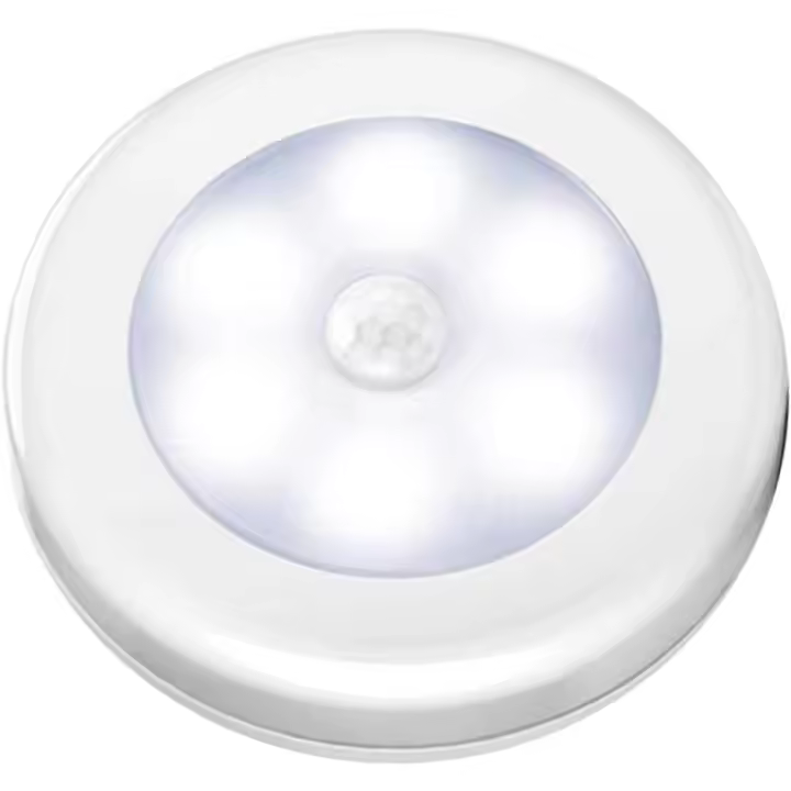 Tienda BIT Luz LED 4PACK con Pilas Pir Sensor de Movimiento Lámpara de Noche Blanco Cálido Bajo Armario Dormitorio Cocina Escaleras Iluminación LED Luces de Disco - 1