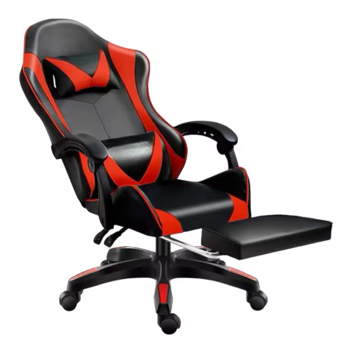 Silla Gaming para Escritorio, Oficina y Juegos Online Giratoria. Silla Cómoda de Altura Ajustable para Gaming ergonómica, de piel sintética.Silla racing de gaming videojuegos y de oficina. Es ergonómica y con diseño moderno. (7490 8490 S001 813 H6) - 1