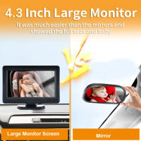 Cámara De Seguimiento Para Coche 1080P Con Pantalla De Asiento De 4.3 Pulgadas Visión Nocturna De 150° Para Asiento Retrovisor De Bebé - details 1
