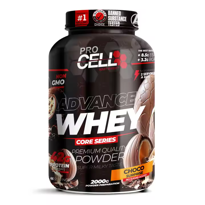 Proteina Concentrada- Whey Core 2 KG Choco Surprise Procell Sport -  Proteína de Suero, Bajo en Carbohidratos y Grasas - 1