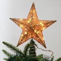 Estrella LED Para Árbol De Navidad Toppers Operada Por Batería Decoración De Fiesta En Sala Luz De Año Nuevo - details 13