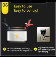 Cargador de batería para coche, CC 12 V, 6 A, protección múltiple, totalmente automático, inteligente, pantalla LCD, reparación por pulsos - details 7