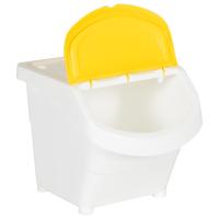 vidaXL Cubos de basura apilables con tapa 3 uds PP blanco 78 L - details 2