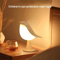 Lámpara De Noche LED Táctil Con Colores Madera Y Pájaro Recargable Para Dormitorio Oficina Estudio Decoración Luz De Lectura - details 0