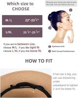 Sombrero Panamá de paja de Ala Ancha para Mujer y Hombre, sombrero Fedora para el sol en La Playa, Con Protección solar UPF, para Verano - details 1