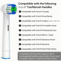 Banner - Set de 4 cabezales de repuesto para cepillos de dientes eléctricos compatibles con Oral-B