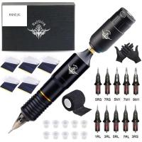Kit Profesional De Máquina De Tatuaje Portátil Con Rotación Y Corriente De Alimentación RCA Interface Herramientas De Maquillaje Permanente Pen Set De Rotación Inalámbrica Para Tatuaje - details 0