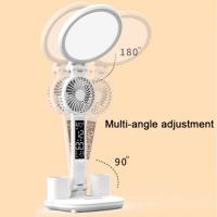 Luz De Escritorio LED Con Ventilador Y Reloj Cargador USB Luz De Lectura Con Protección Ocular Plegable Luz Nocturna Para Escritorio - details 6
