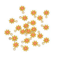 20Pcs Colgante De Acero Inoxidable Con Enamel Flor Encanto Para Manualidades Joyería DIY Pendientes Collar Pulsera Creación De Joyas - details 9