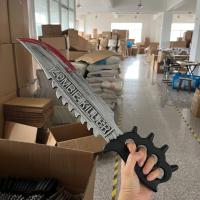 Machete Falso Con Cadena Sangrienta De Halloween 2024 Juguete De Cadena Plástica Para Juegos De Rol Decoración De Horror Con Manchas De Sangre Suministros De Fiesta - details 9