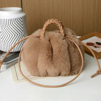 Bolso De Hombro Para Mujer Con Diseño De Calabaza De Peluche Falso Moda Nube Plisada Bolsa De Mano Con Cierre Hasp - details 7