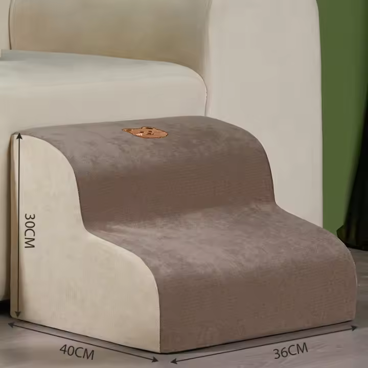 Escaleras Para Perros Pequeños Y Ancianos Antideslizantes Rampas De Subida Almohadilla De Coral Lavable Eco-amigable Escaleras De Subida Para Cama Alta - 1