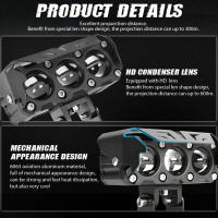 Spotlight LED De Motocicleta Doble Color Bajo/Alto Lente Mini Antigolpes Luz De Conducción Faros Neblina Para Coches Camiones SUV UTV 12V 24V - details 2