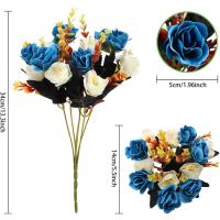 Bouquet De Flores Artificiales Rosa Para Bodas Decoración De Casa Y Fiestas 1 Rama Accesorios De Boda Sin Marca Origien China - details 6