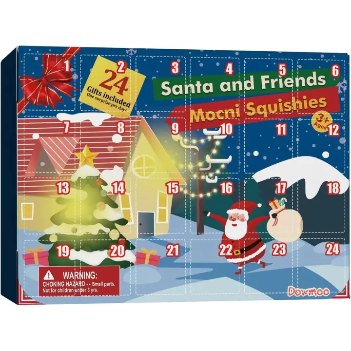 Calendario de Adviento 2025 para niños y adultos, juego de juego de pellizco para Navidad, calendario de cuenta regresiva de 24 días, regalos para mujeres y niñas, hora de niños pequeños, azul, - 1