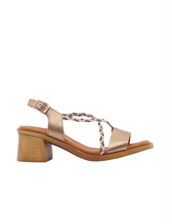 ESCOOLERS SANDALIAS SOKAR PIEL TIRAS TRENZADAS PIEL T/MEDIO MUJER - 1