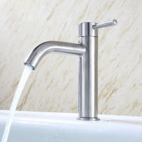 Grifo de Baño de Acero Inoxidable Plateado Grifo de Counter de Hielo Frío Individual - details 1