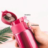 Termo De Acero Inoxidable 500ML Con Cubierta Saltarina Para Café Té Leche Botella Térmica Portátil De Gran Capacidad Con Aislamiento Térmico De 12-24 Horas - details 1