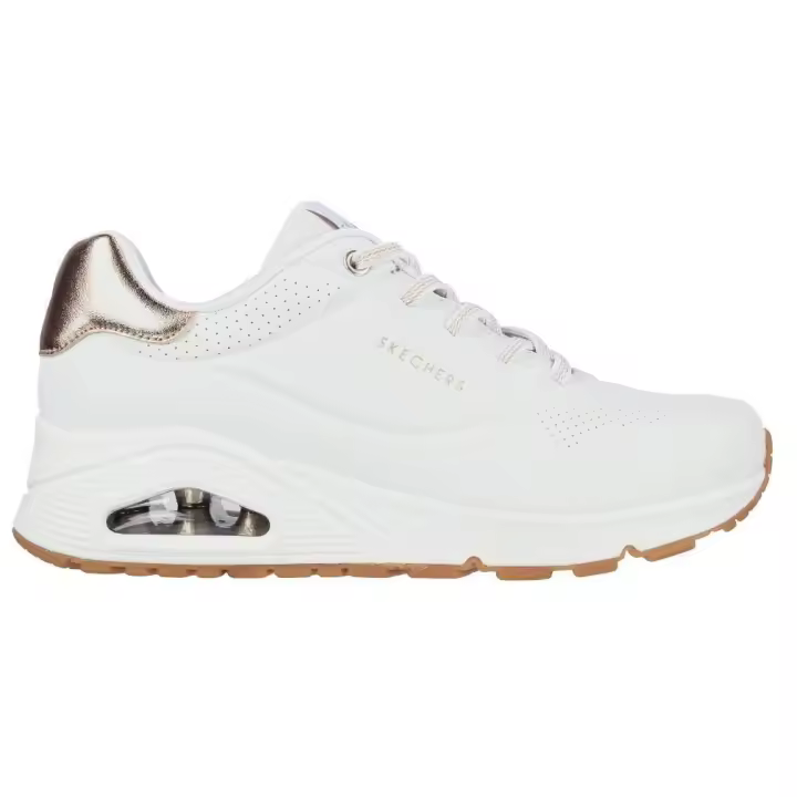 Skechers 155196 Zapatillas deportivas Uno - Shimmer Away para mujer en blanco de piel vegana - 1