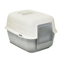 48x38x32cm Arenero para Gatos Desmontable y Transpirable. Arenero Grande de Plástico Resistente con Cubierta de Tapa Abatible, Bandeja de Arena Higiénica para Mascotas - details 3