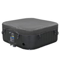 Arebos Spa Hinchable Bañera de Hidromasaje | Cuadrada | Interior y Exterior | 154x154cm | 4 Personas | 130 Chorros de Masaje | 600 L - details 21