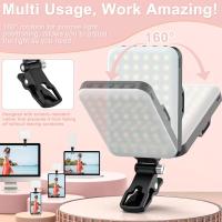 Luz De Rellenado Para Videoconferencia LED Recargable Con Clip Para Teléfono iPhone Android iPad Laptop Maquillaje TikTok Selfie Vlog - details 0