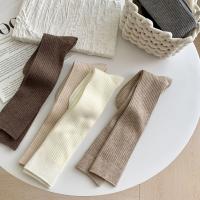 Calcetines Altos De Oveja Para Mujer Estilo Universidad Otoño Invierno Color Sólido Casual Cálido De Lana Y Cashmere Paquete De 2 Pares - details 13