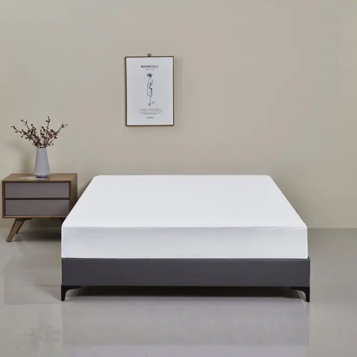 Protector De Muelles Impermeable Y Seguro Funda Para Sábanas De Color Sólido Cómoda Transpirable Y Máquina Lavable Para Adultos - 1