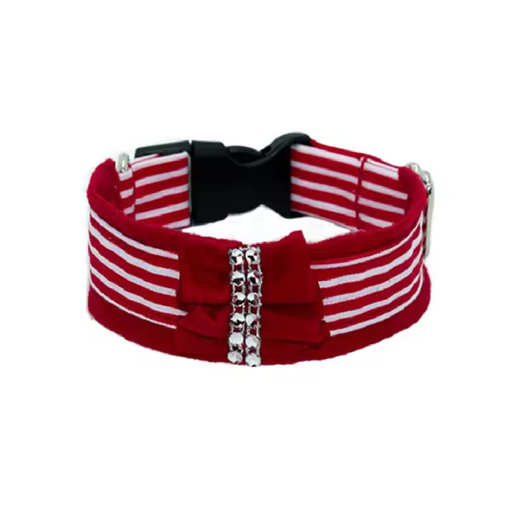 Passion Rouge - Collar Ajustable para Perro Pequeño y Adulto - Ligero y Adornado - Ideal para Perros y Gatos - 1