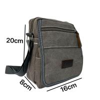 MEJORADA bandolera con solapa para hombre,material de lona fuerte duradero.MEDIDA 20×16×8CM - details 4