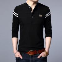 Camisa Polo De Manga Larga Para Hombre Moda Verano Algodón Transpirable Cuello Erguido Cómoda Estilo Coreano Casual Contraste De Colores - details 5