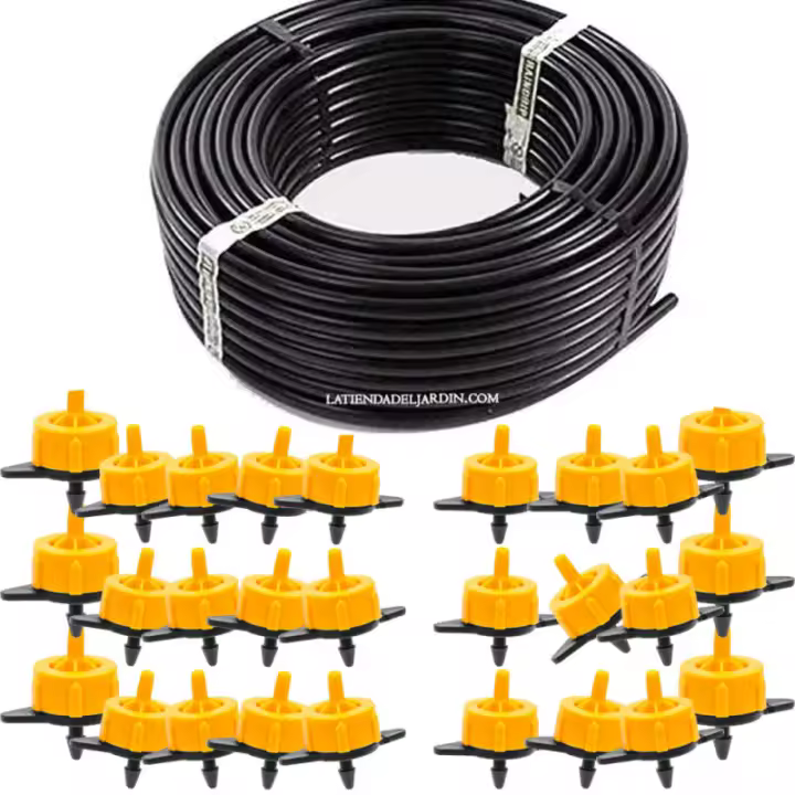 Suinga Tubería Goteo 16mm 100m + 100 Goteros Autocompensantes 16l/h - 1