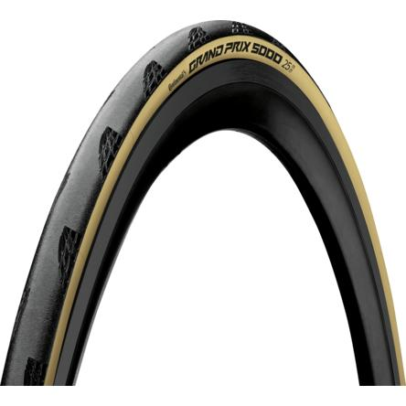 CUBIERTA CONTINENTAL GRAND PRIX 5000 BLACKCREAM PLEGABLE 700X25C