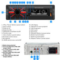 Reproductor Multimedia Para Coche 1 Din Con Bluetooth FM Radio MP3 USB Soporte De Carga De Teléfono EQ AUX Universal Para VW Honda Toyota - details 9