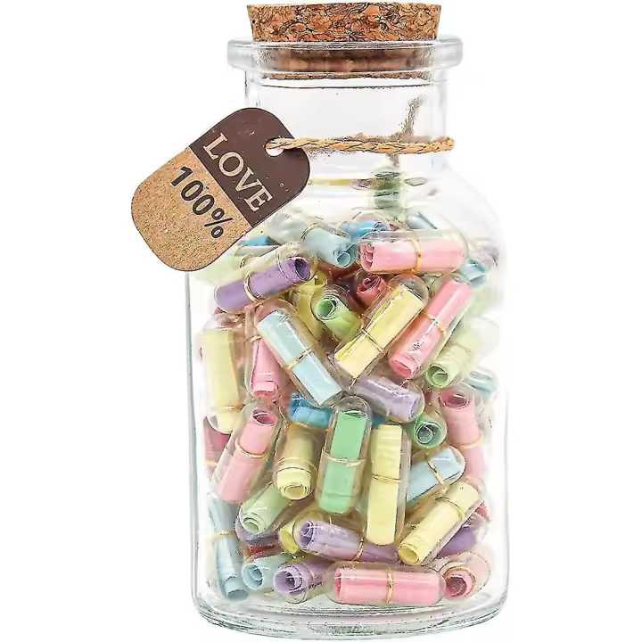 Porcheddu cápsula letras mensaje en una botella glasscapsulle para novio/novia carta de amor día de San Valentín, cumpleaños, 1 piezas (xiatian) - 1