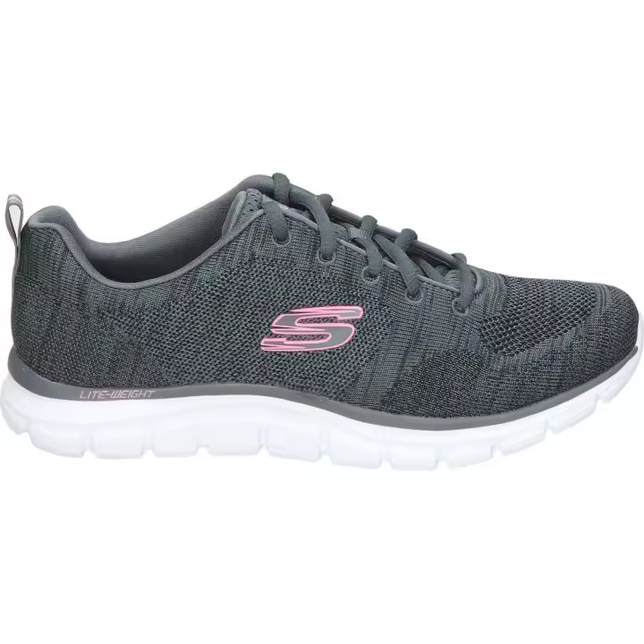 SKECHERS | Deportiva Skechers Track Daytime Dreamer para Mujer – Zapatilla en Color Gris – Sneakers con Cierre de Cordones – Estilo Deportivo – Cómoda – Ligera – Modelo 150142-CCPK - 1