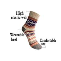 pairs of knitted socks in nice colors and patterns Wavy Multicolor L - details 1