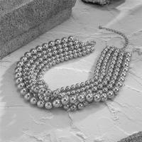 Collar Gypsy Exagerado Para Mujeres Y Hombres Con Cadena Gruesa Y Bolas De Acrílico Collar Vintage Joyería De Moda Para Fiestas - details 8