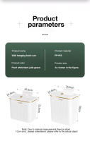 Bandeja De Cocina Con Tapa Y Soporte En La Pared Recipiente Para Basura De 8.5/12L Reciclaje Y Compost Bin Para Armario Debajo Del Grifo - details 7
