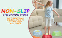 Piedras Luminosas Para Jardín 6/8 Piezas Juguete De Entrenamiento Sensorial Para Niños Tablero De Equilibrio Para Preescolar Camino De Obstáculos Para Interior Y Exterior - details 2