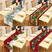 Mantelos Navideños 2024 Decoración De Año Nuevo 2025 Bandera De Navidad Natal Hecha De Poliéster 100% Para Mesa De Fiesta - details 4