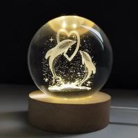 Lámpara De Cristal 3D Luz Galáctica Nocturna Esfera De Cristal Iluminación Nocturna Para El Hogar Decoración Regalo De Navidad - details 5