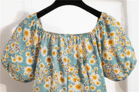 Vestido Mini De Verano Para Mujer Estampado Floral Chiffón Casual Cintura Natural Manga Larga Suelta Cierre De Cremallera - details 20