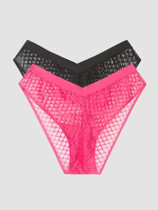 Gisela - Pack Braguitas Corte en V Surtidas en Tejido Semitransparente - Incluye Estuche Regalo - 1