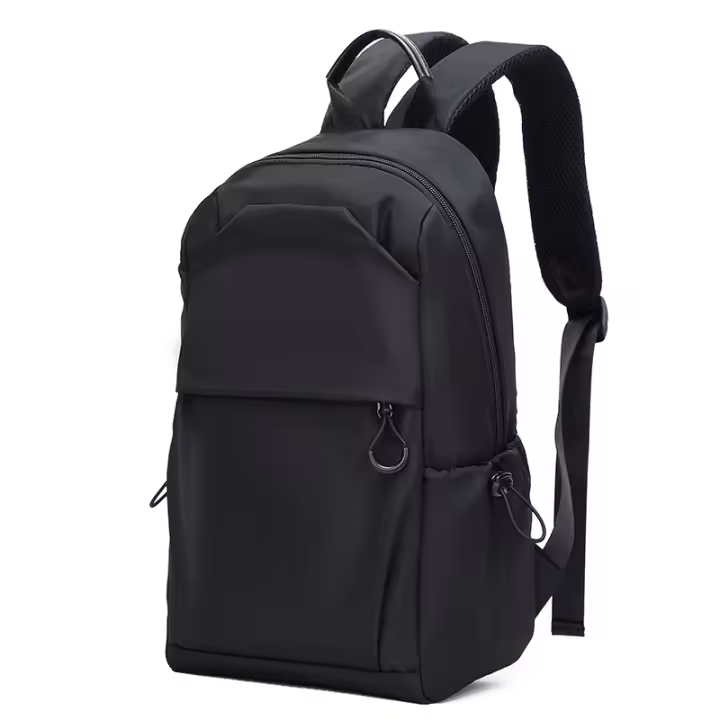 Mochila Pequeña Para Hombre Deportiva Exterior Estilo Moderno Bolsa De Escuela Mini Viaje Hombro Doble Zíper Material Oxford Negro - 1