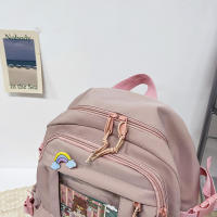 Mochila De Nylon Impermeable Para Mujer Con Múltiples Bolsillos Kawaii Para Estudiantes Con Capacidad Para Laptop Y Libros - details 28
