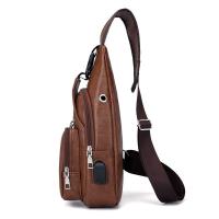 Bolsa De Pecho Multifuncional Para Hombre 1 Pieza Con Agujero Para Auriculares Y USB Cierre De Cremallera Material PU Suave - details 6