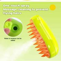 Cepillo Eléctrico Para Mascotas Cepillo De Pelaje Para Gatos Y Perros Con Spray De Vapor Masajeador Anti Voladores Para Limpieza De Pelo De Animales - details 4