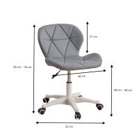 LUTODY - Silla oficina giratoria, Escritorio, Gaming, Regulable, Asiento polipiel cuero sintético, Despacho escritorio, Estilo nórdico ergonómico - details 13